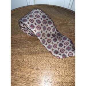 Envoy Vintage Silk Tie Geometric Pattern Multicolor Men's Designer